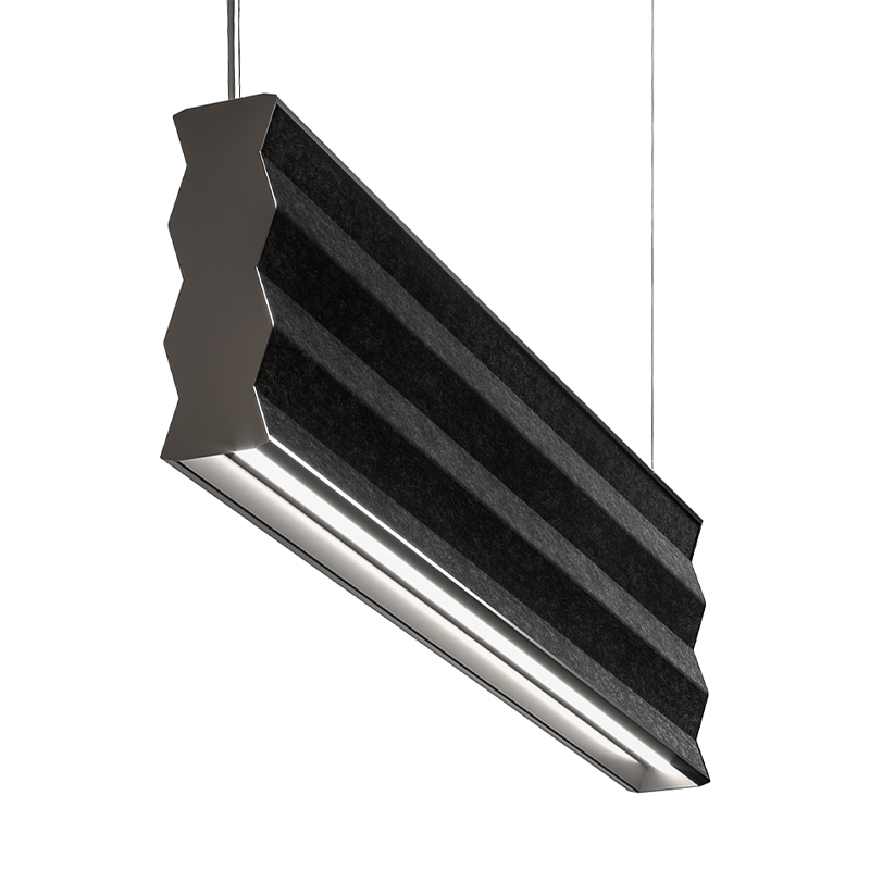 ZIG ZAG ACOUSTIC by Panzeri - Sound absorbing suspended light fixture
